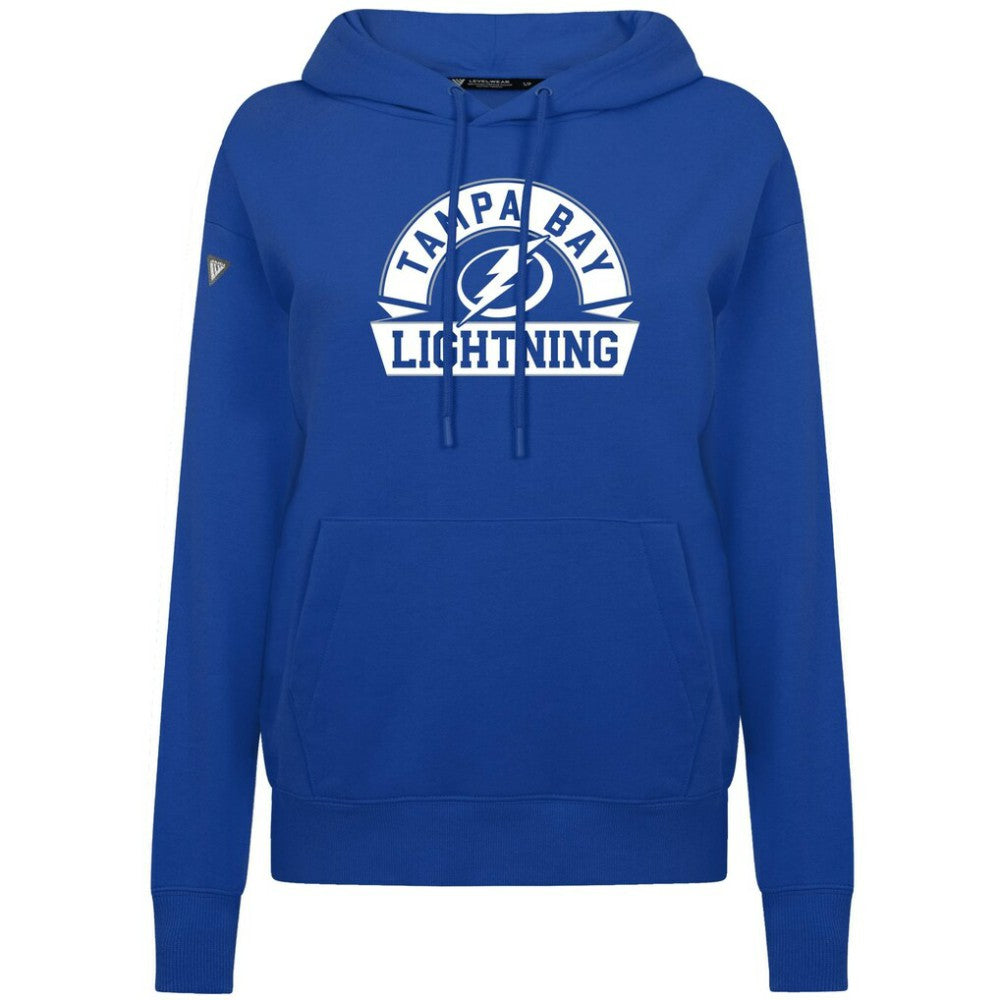 Tampa Bay Lightning Levelwear Women's Adorn Banner Arch Pullover Hoodie - Royal - NHL