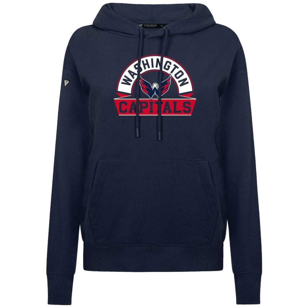 Washington Capitals Levelwear Women's Adorn Banner Arch Pullover Hoodie - Navy - NHL