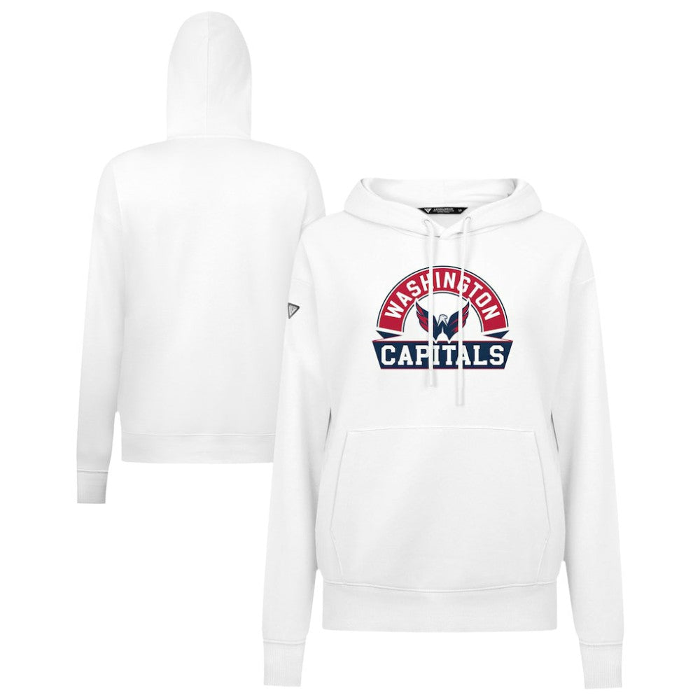 Washington Capitals Levelwear Women's Adorn Banner Arch Pullover Hoodie - White - NHL