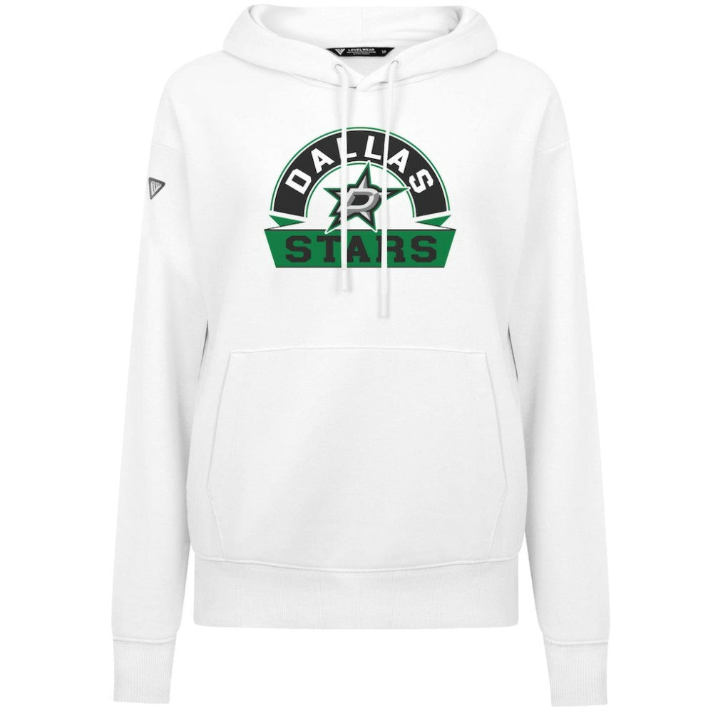 Dallas Stars Levelwear Women's Adorn Banner Arch Pullover Hoodie - White - NHL