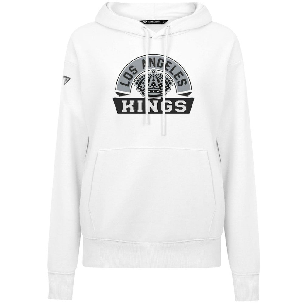 Los Angeles Kings Levelwear Women's Adorn Banner Arch Pullover Hoodie - White - NHL