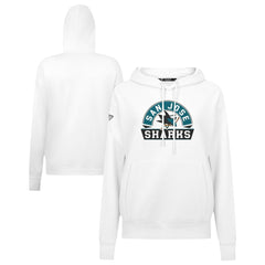 San Jose Sharks Levelwear Women's Adorn Banner Arch Pullover Hoodie - White - NHL