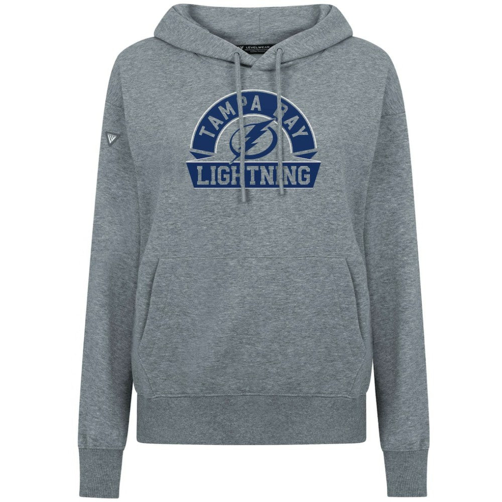 Tampa Bay Lightning Levelwear Women's Adorn Banner Arch Pullover Hoodie - Gray - NHL