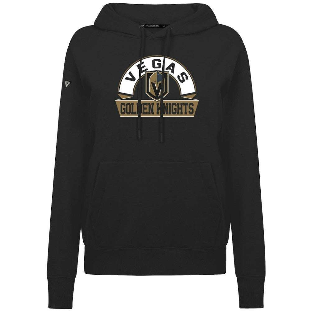 Vegas Golden Knights Levelwear Women's Adorn Banner Arch Pullover Hoodie - Black - NHL
