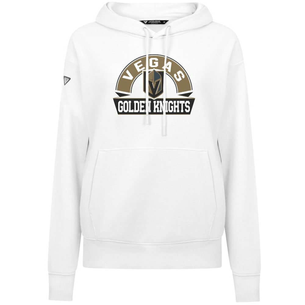 Vegas Golden Knights Levelwear Women's Adorn Banner Arch Pullover Hoodie - White - NHL