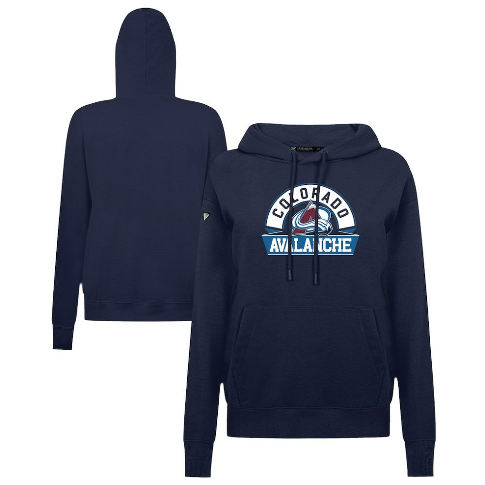 Colorado Avalanche Levelwear Women's Adorn Banner Arch Pullover Hoodie - Navy - NHL