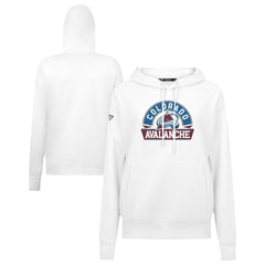 Colorado Avalanche Levelwear Women's Adorn Banner Arch Pullover Hoodie - White - NHL