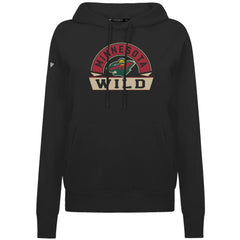 Minnesota Wild Levelwear Women's Adorn Banner Arch Pullover Hoodie - Black - NHL