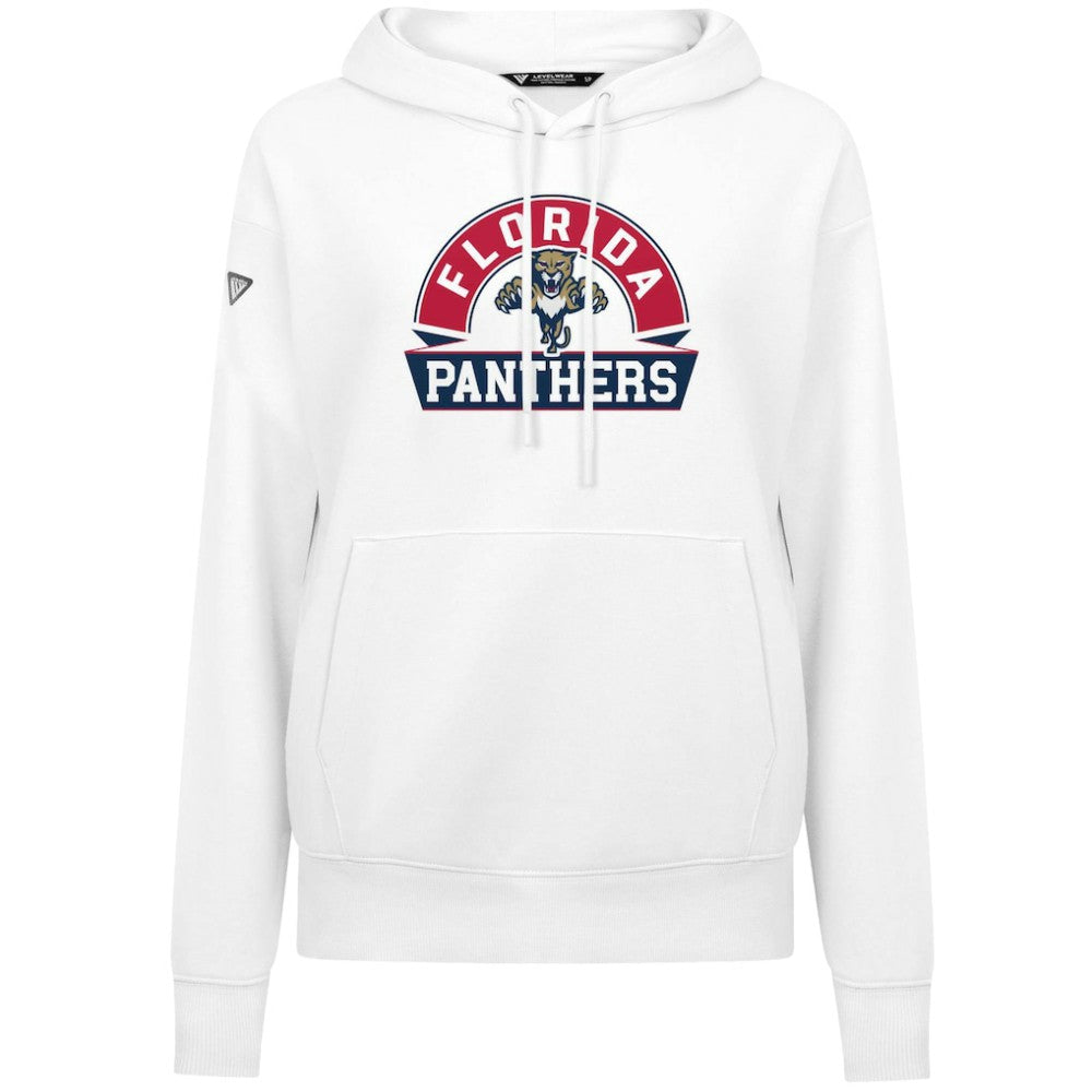 Florida Panthers Levelwear Women's Adorn Banner Arch Pullover Hoodie - White - NHL