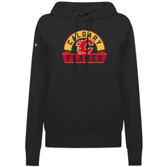 Calgary Flames Levelwear Women's Adorn Banner Arch Pullover Hoodie - Black - NHL