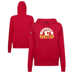Calgary Flames Levelwear Women's Adorn Banner Arch Pullover Hoodie - Red - NHL