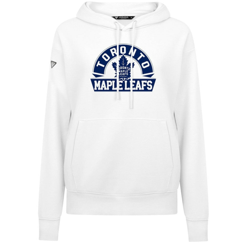 Toronto Maple Leafs Levelwear Women's Adorn Banner Arch Pullover Hoodie - White - NHL