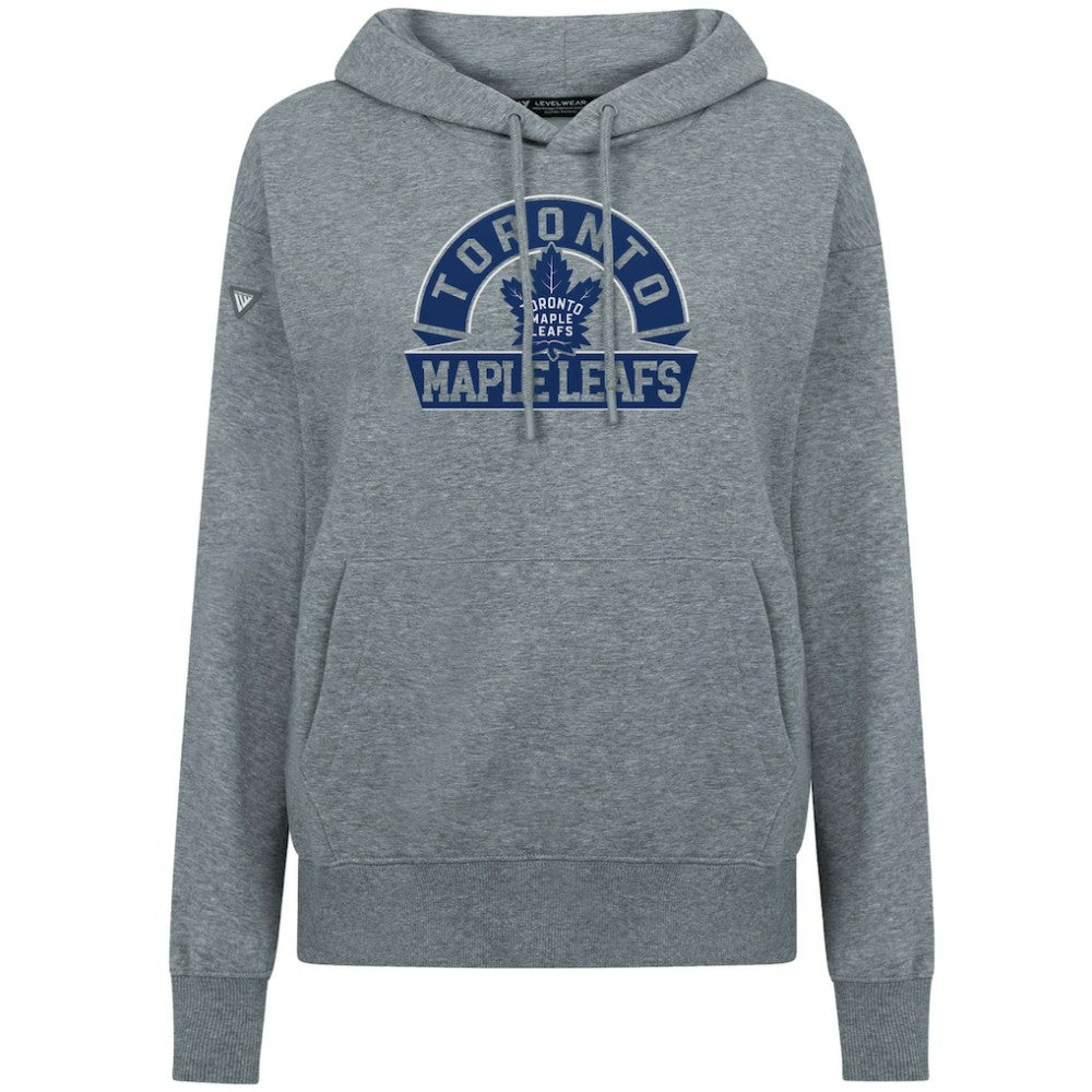 Toronto Maple Leafs Levelwear Women's Adorn Banner Arch Pullover Hoodie - Gray - NHL