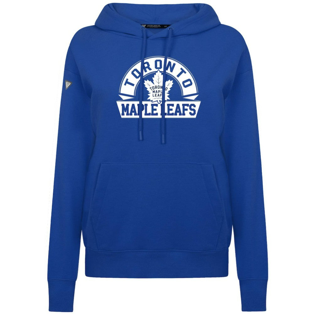 Toronto Maple Leafs Levelwear Women's Adorn Banner Arch Pullover Hoodie - Royal - NHL