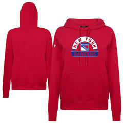 New York Rangers Levelwear Women's Adorn Banner Arch Pullover Hoodie - Red - NHL