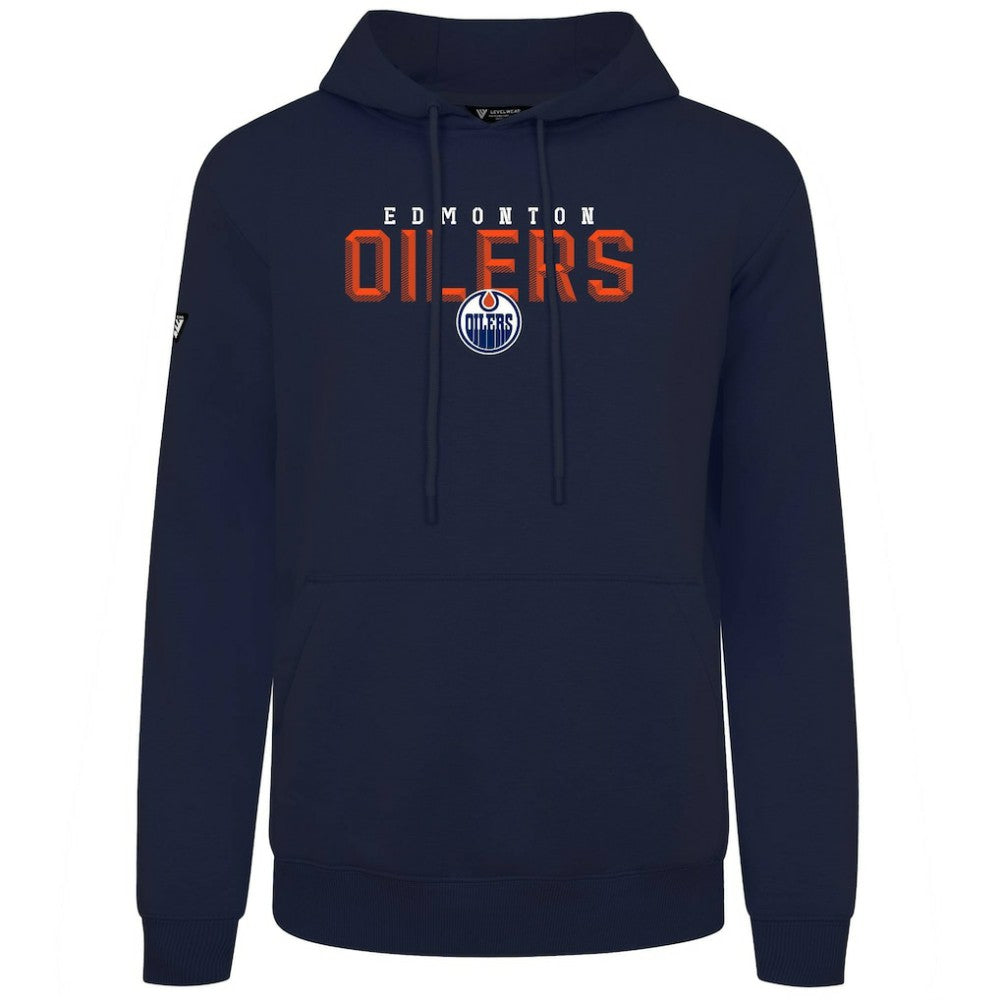 Edmonton Oilers Levelwear Podium Carve Pullover Hoodie - Navy - NHL
