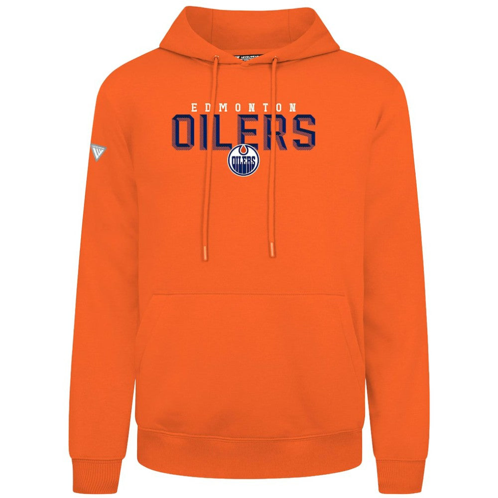 Edmonton Oilers Levelwear Podium Carve Pullover Hoodie - Orange - NHL