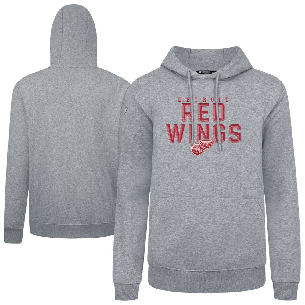 Detroit Red Wings Levelwear Podium Carve Pullover Hoodie - Gray - NHL