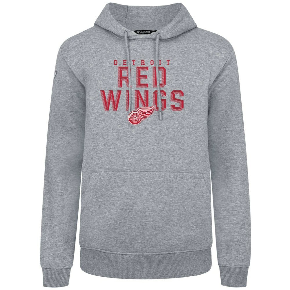 Detroit Red Wings Levelwear Podium Carve Pullover Hoodie - Gray - NHL