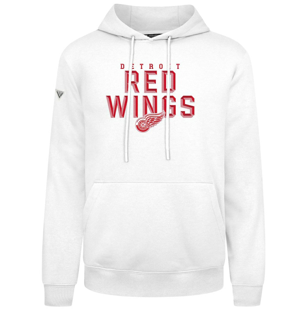 Detroit Red Wings Levelwear Podium Carve Pullover Hoodie - White - NHL