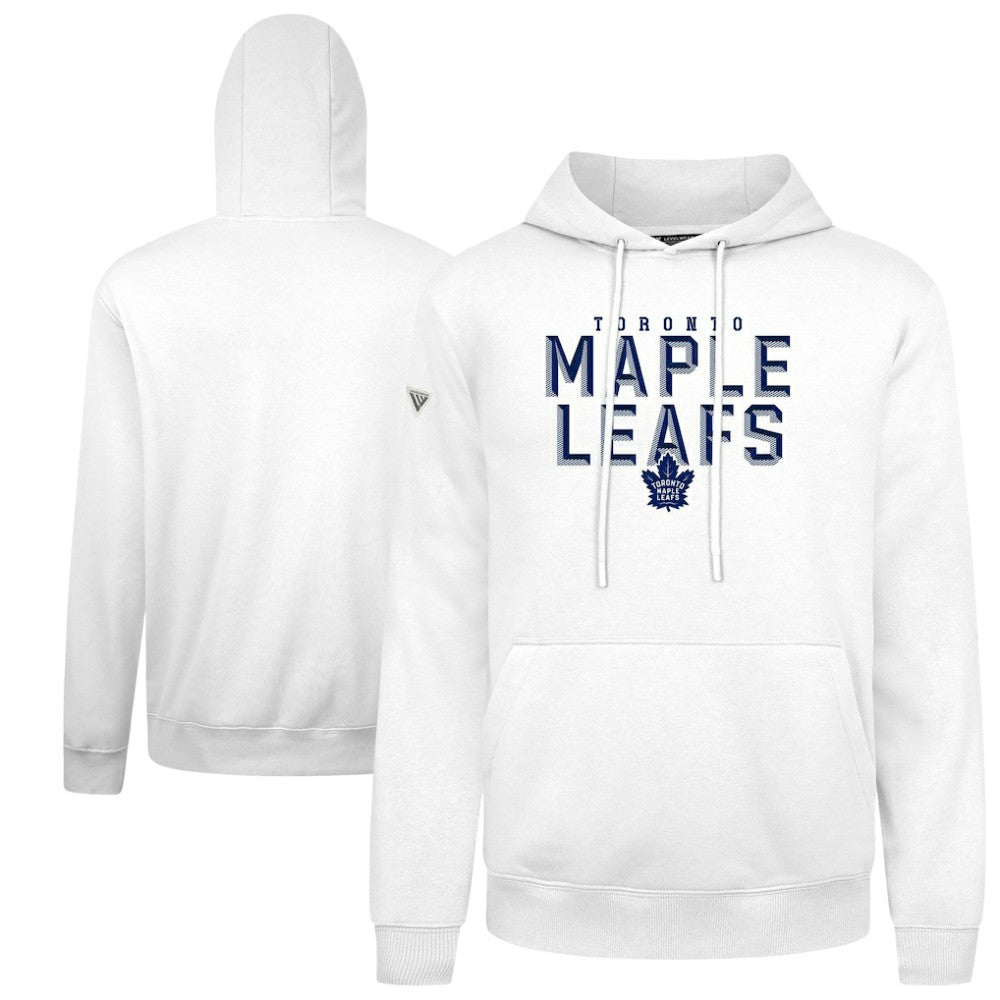 Toronto Maple Leafs Levelwear Podium Carve Pullover Hoodie - White - NHL