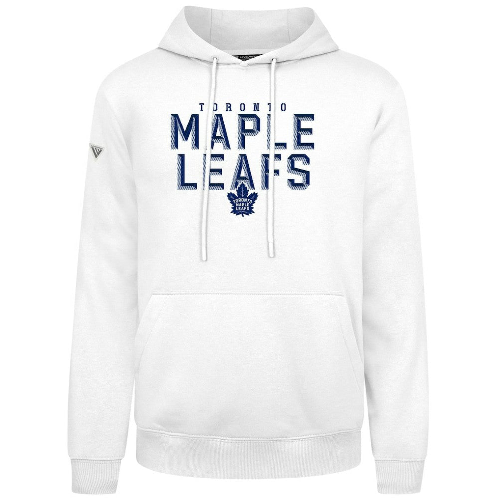 Toronto Maple Leafs Levelwear Podium Carve Pullover Hoodie - White - NHL