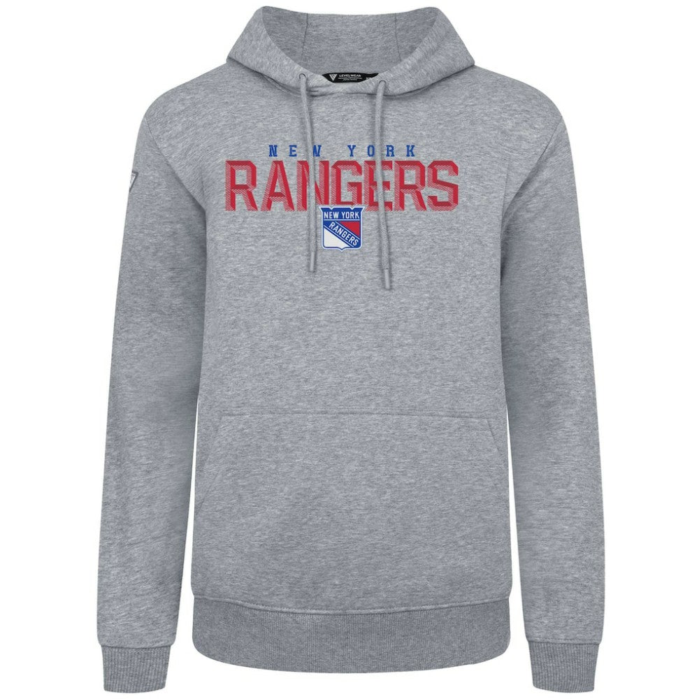 New York Rangers Levelwear Podium Carve Pullover Hoodie - Gray - NHL