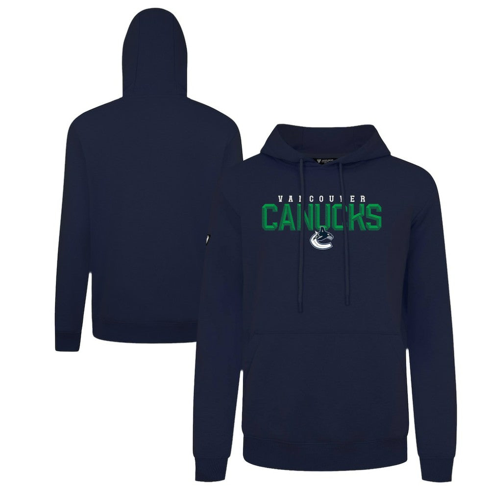Vancouver Canucks Levelwear Podium Carve Pullover Hoodie - Navy - NHL