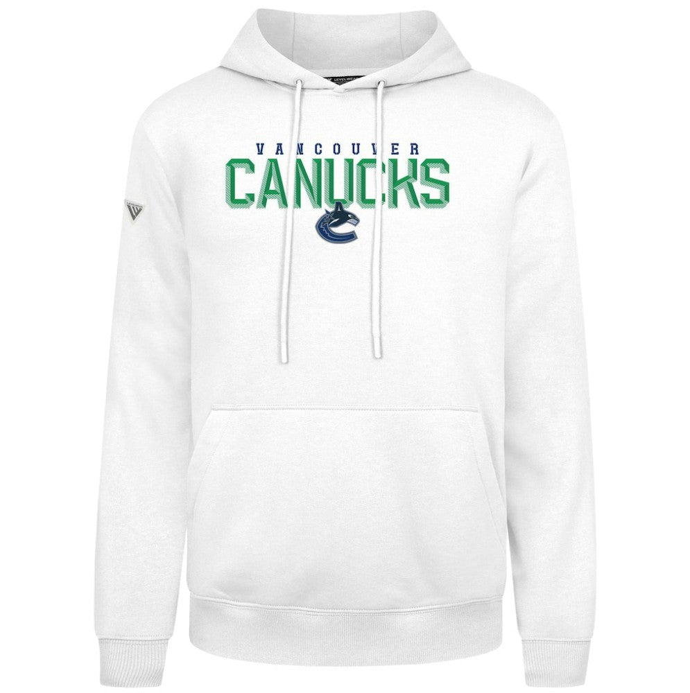 Vancouver Canucks Levelwear Podium Carve Pullover Hoodie - White - NHL