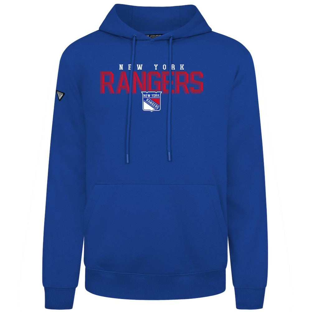 New York Rangers Levelwear Podium Carve Pullover Hoodie - Royal - NHL