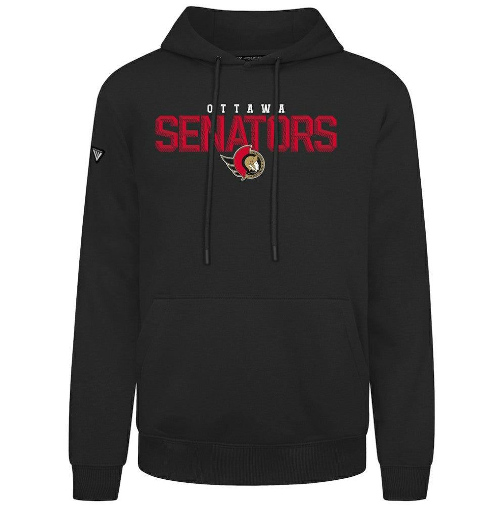 Ottawa Senators Levelwear Podium Carve Pullover Hoodie - Black - NHL