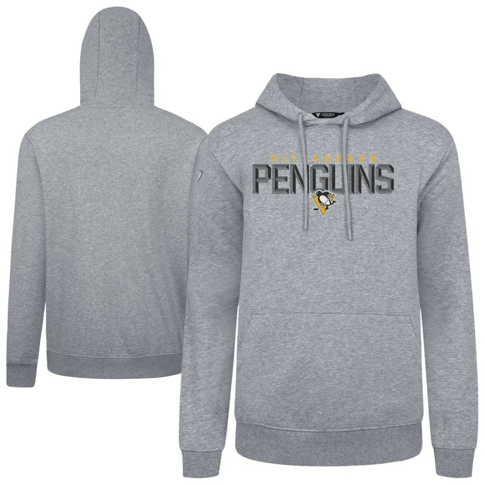 Pittsburgh Penguins Levelwear Podium Carve Pullover Hoodie - Gray - NHL