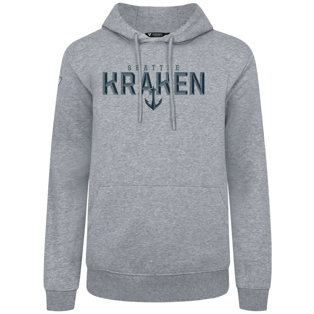 Seattle Kraken Levelwear Podium Carve Pullover Hoodie - Gray - NHL
