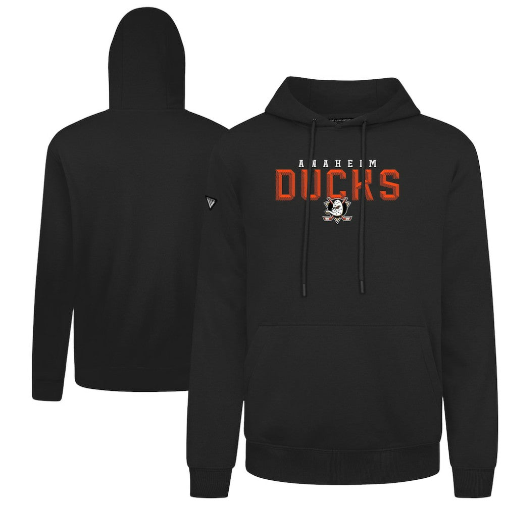 Anaheim Ducks Levelwear Podium Carve Pullover Hoodie - Black - NHL