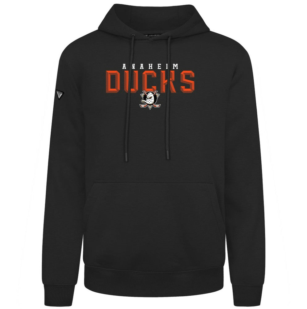 Anaheim Ducks Levelwear Podium Carve Pullover Hoodie - Black - NHL