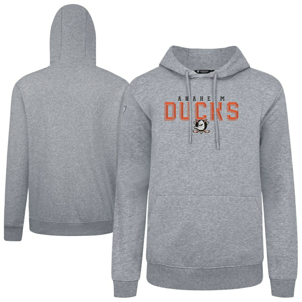 Anaheim Ducks Levelwear Podium Carve Pullover Hoodie - Gray - NHL