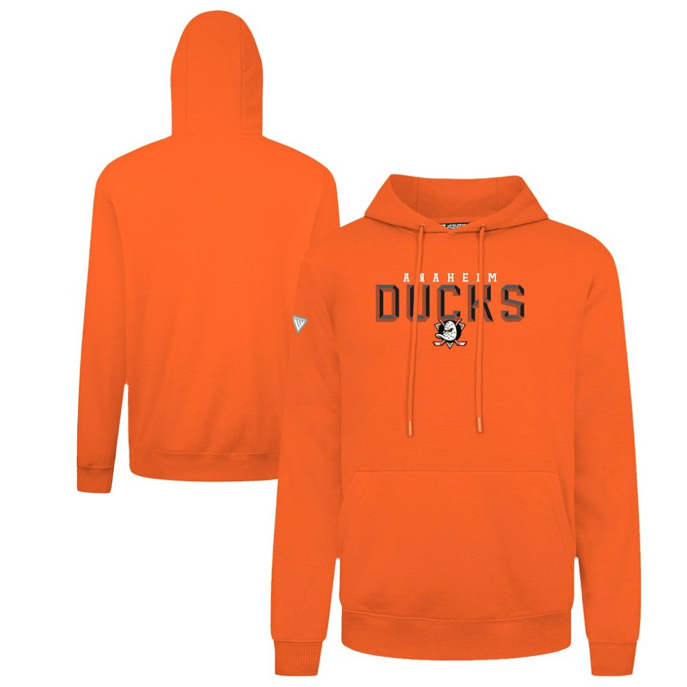 Anaheim Ducks Levelwear Podium Carve Pullover Hoodie - Orange - NHL
