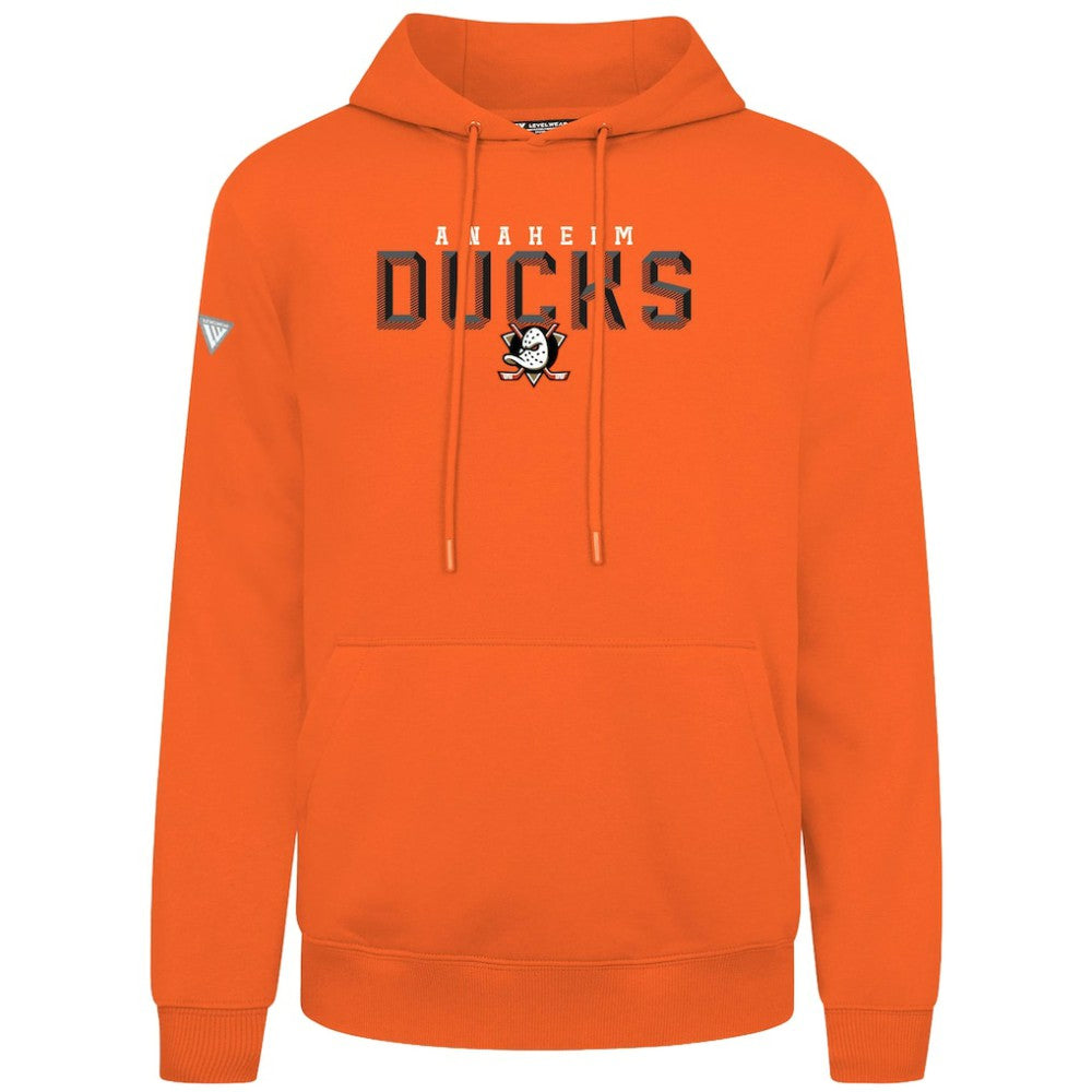 Anaheim Ducks Levelwear Podium Carve Pullover Hoodie - Orange - NHL
