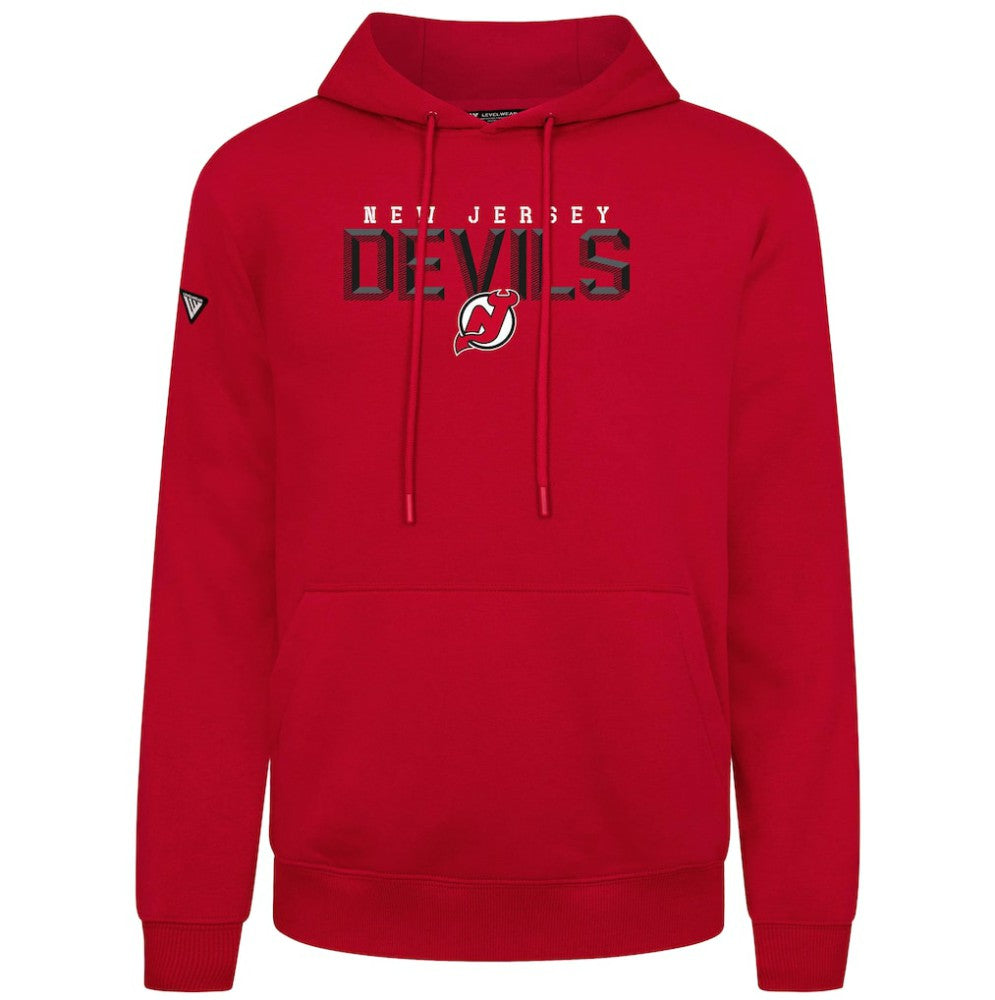 New Jersey Devils Levelwear Podium Carve Pullover Hoodie - Red - NHL