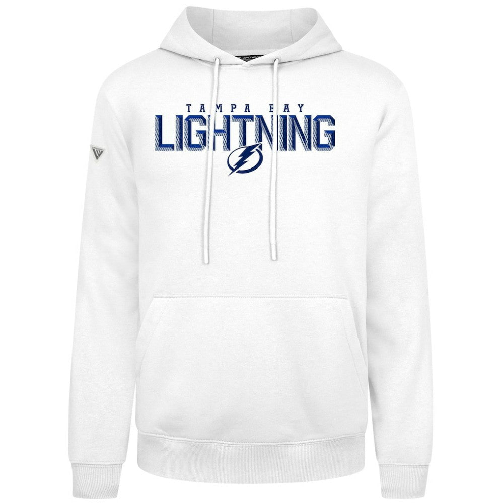 Tampa Bay Lightning Levelwear Podium Carve Pullover Hoodie - White - NHL