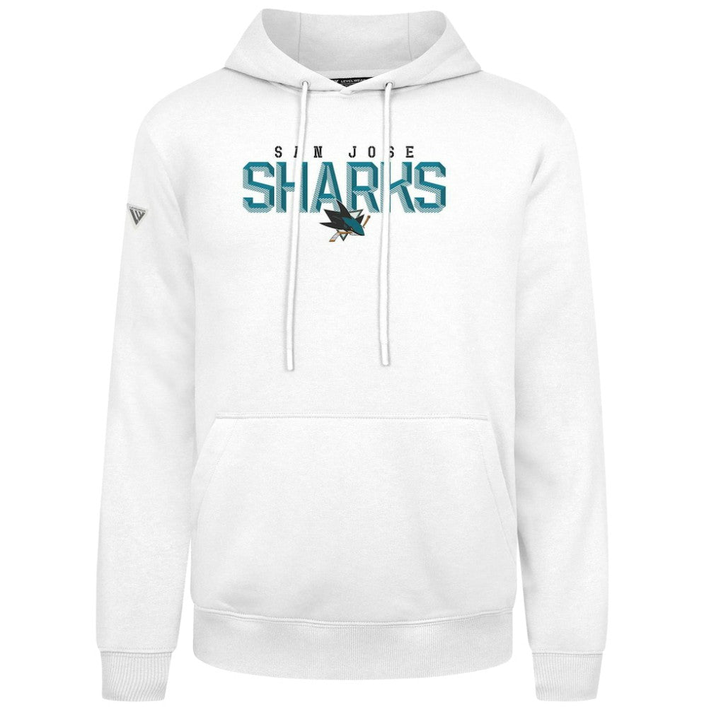 San Jose Sharks Levelwear Podium Carve Pullover Hoodie - White - NHL