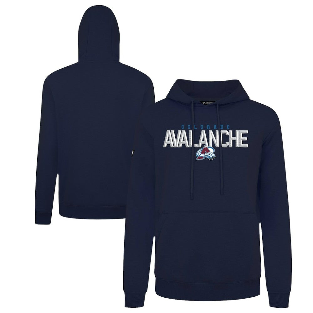 Colorado Avalanche Levelwear Podium Carve Pullover Hoodie - Navy - NHL