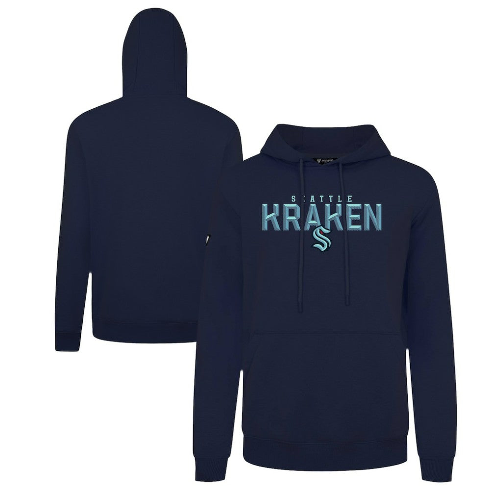 Seattle Kraken Levelwear Podium Carve Pullover Hoodie - Navy - NHL