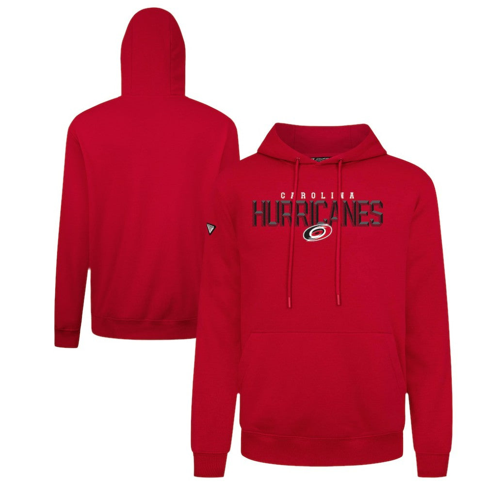 Carolina Hurricanes Levelwear Podium Carve Pullover Hoodie - Red - NHL