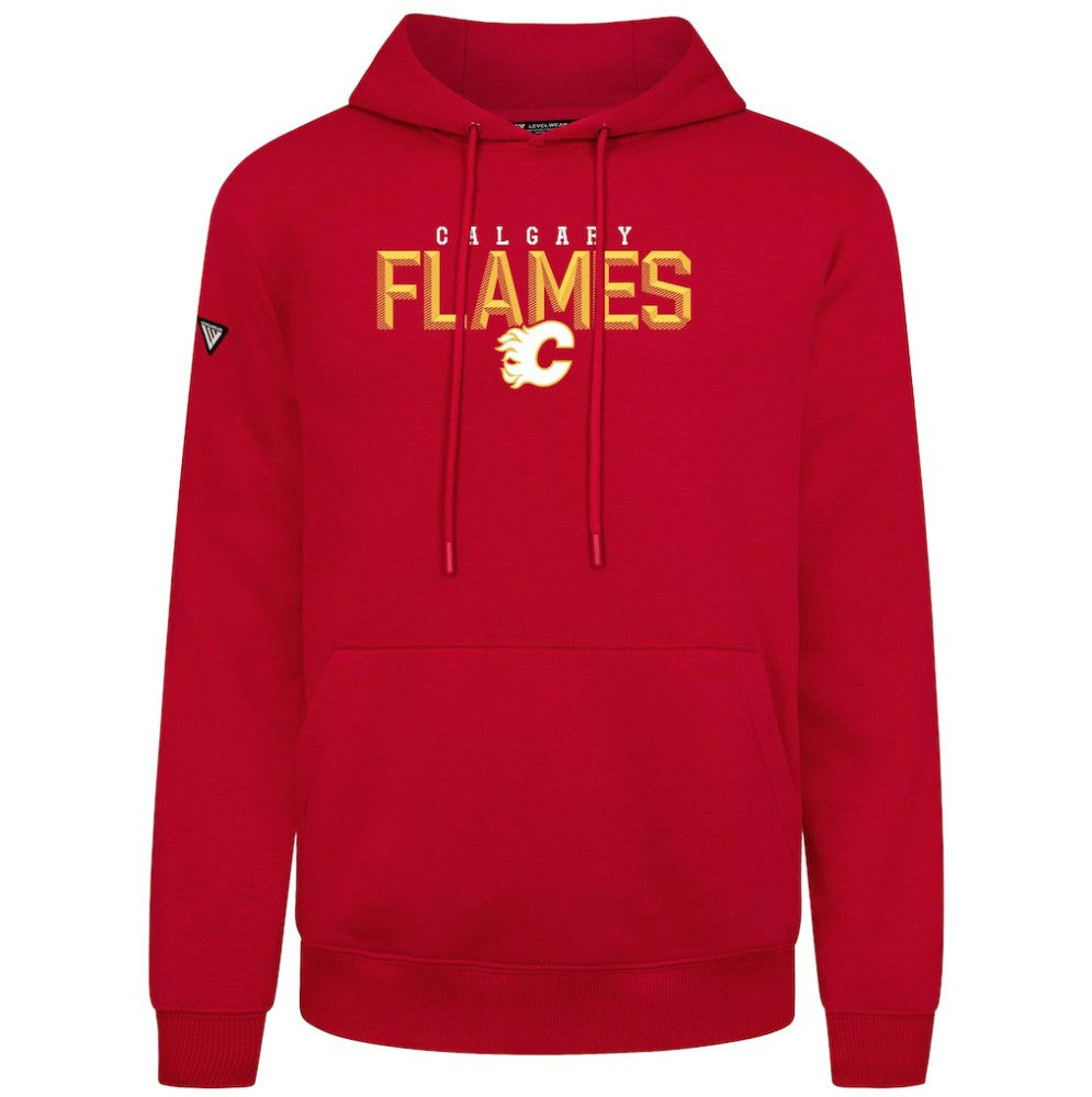 Calgary Flames Levelwear Podium Carve Pullover Hoodie - Red - NHL