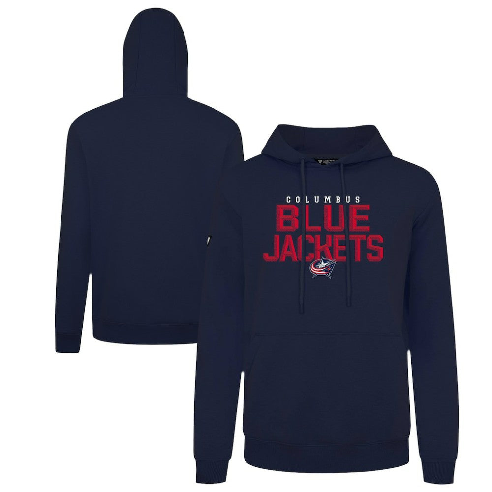 Columbus Blue Jackets Levelwear Podium Carve Pullover Hoodie - Navy - NHL