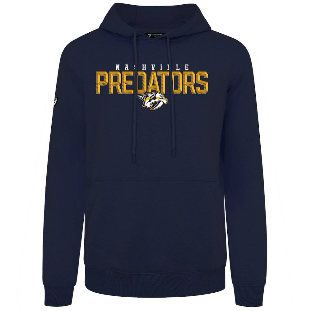 Nashville Predators Levelwear Podium Carve Pullover Hoodie - Navy - NHL