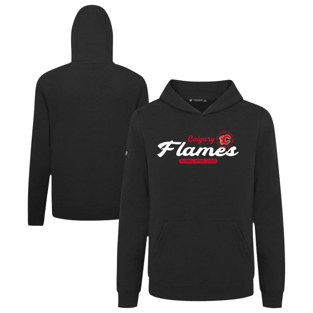 Calgary Flames Levelwear Youth Podium Monument Pullover Hoodie - Black - NHL