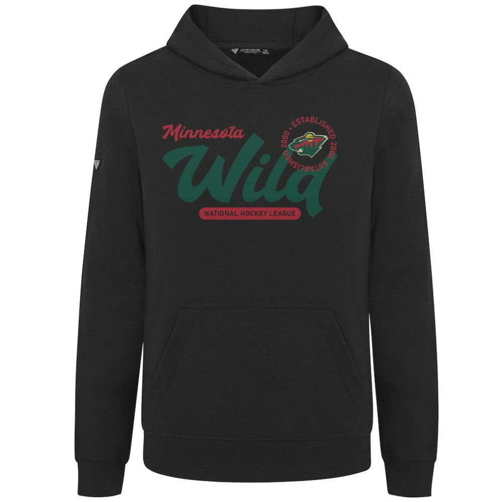 Minnesota Wild Levelwear Youth Podium Monument Pullover Hoodie - Black - NHL