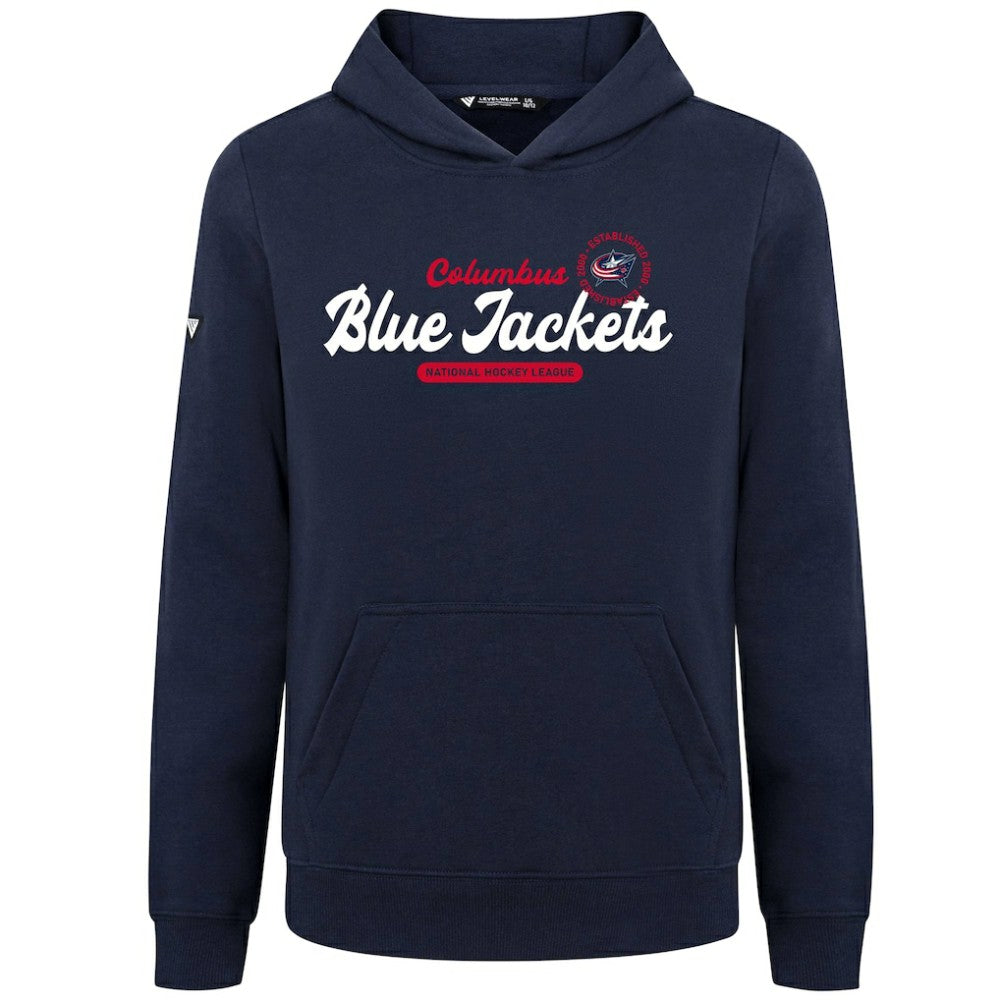 Columbus Blue Jackets Levelwear Youth Podium Monument Pullover Hoodie - Navy - NHL